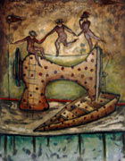 «Tentación», (2010). Técnica mixta, (19 x 91 cm)